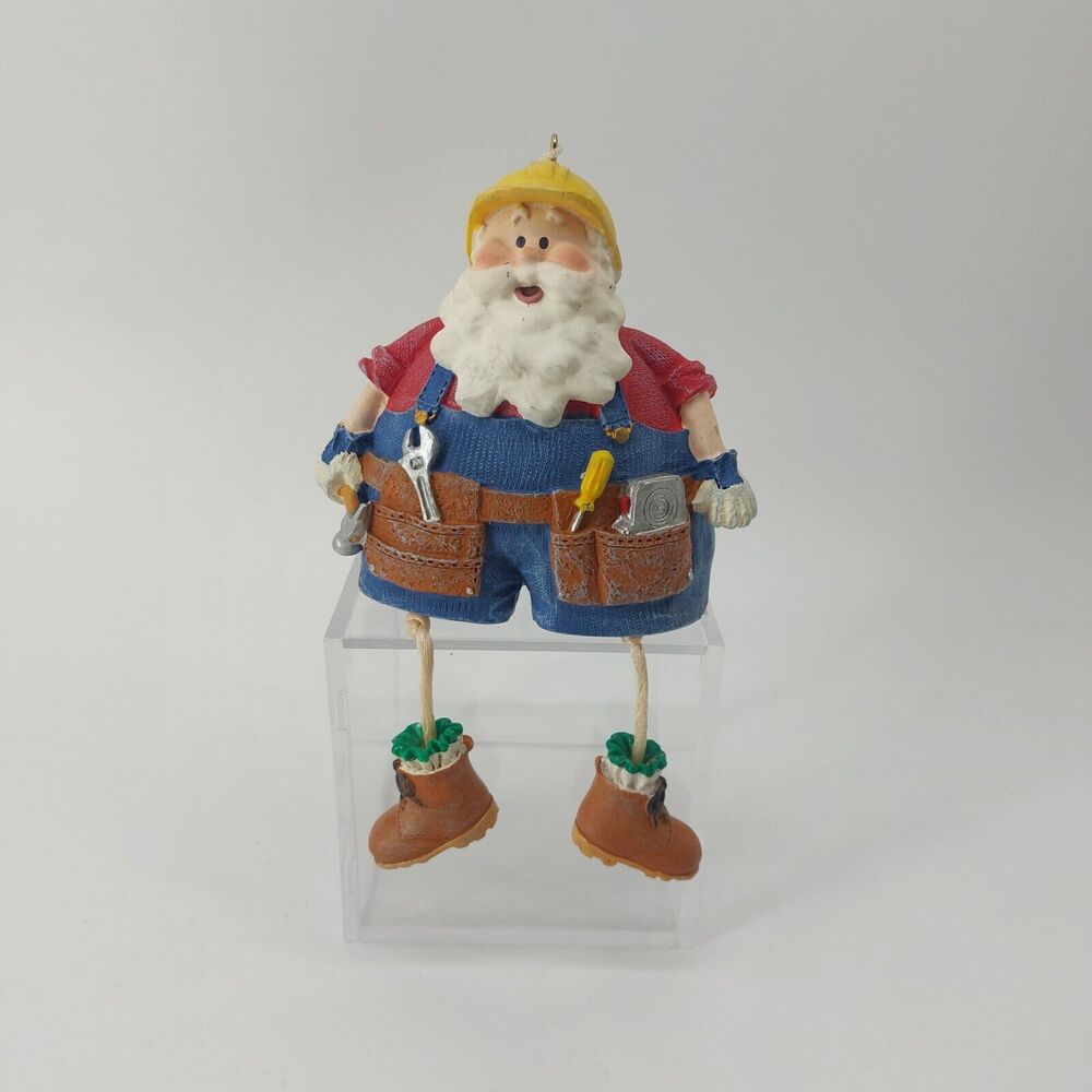 Plummer Santa Claus Christmas Ornament Dangling Legs Shelf Sitter Holiday